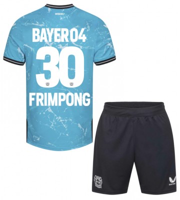 Bayer Leverkusen Jeremie Frimpong #30 Tredjeställ Barn 2023-24 Kortärmad (+ Korta byxor)
